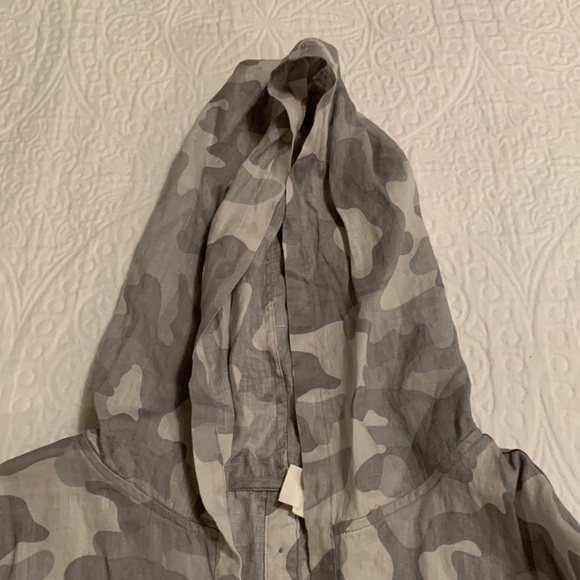 NEW C&C California 100^ Linen Women’s Hooded Short Sleeve Tunic - Picture 7 of 14